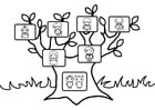 Disegni da colorare albero genealogico