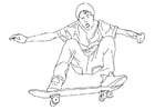 andare sullo skateboard