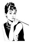 Disegni da colorare Audrey Hepburn
