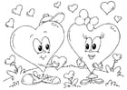 Disegni da colorare cuore S.Valentino