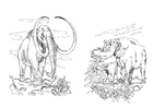 Disegni da colorare mammut - erbivoro