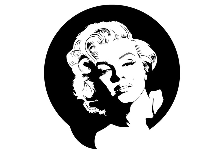 Disegno da colorare Marilyn Monroe