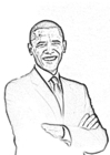Disegni da colorare Presidente Obama