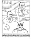 Disegni da colorare Roosevelt, Churchill, Stalin