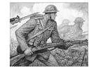 Disegni da colorare scena della prima guerra mondiale