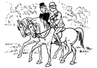 Disegno da colorare equitazione
