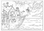 Disegno da colorare l'Arca di Noe
