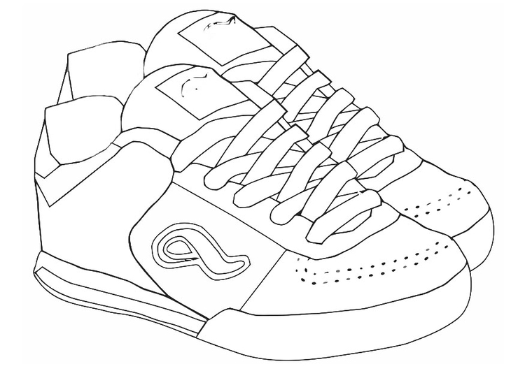 Disegno da colorare scarpe da ginnastica - Disegni Da Colorare E Stampare  Gratis