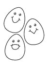 Disegni da colorare uova di Pasqua