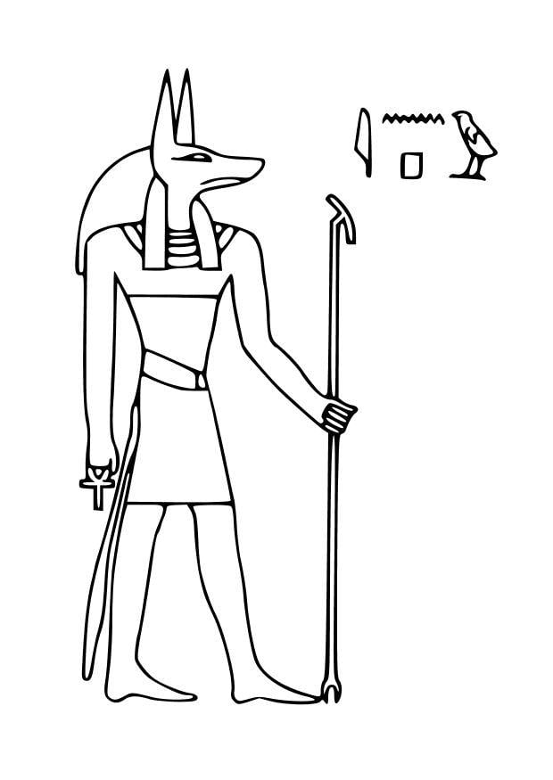 Disegno da colorare anubis