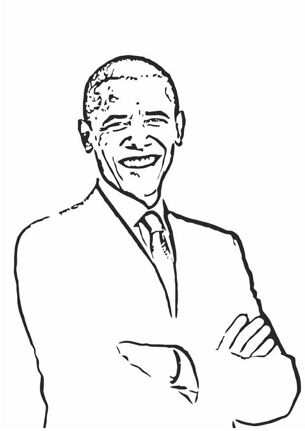 Disegno da colorare barack obama