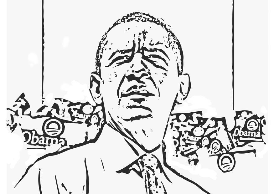 Disegno da colorare barack obama