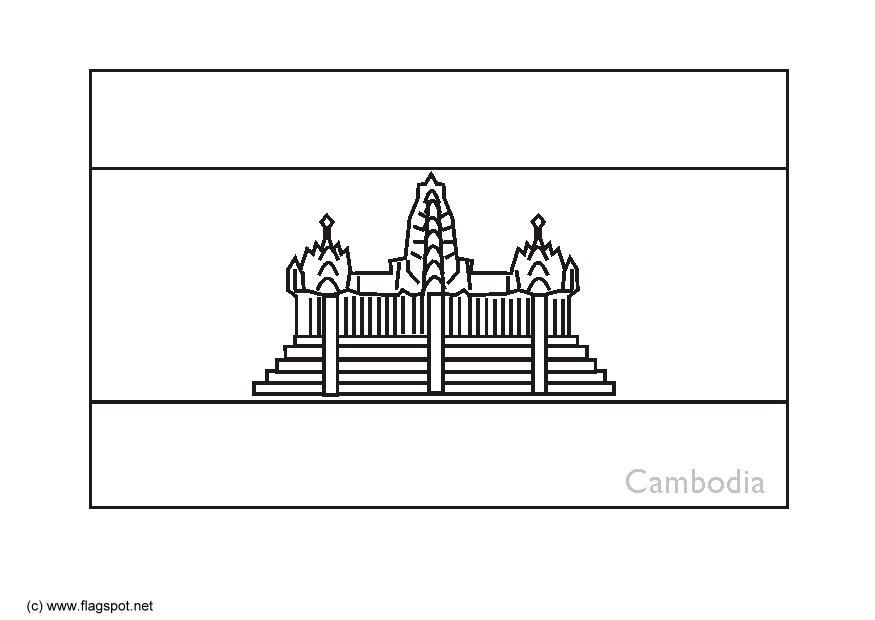 Disegno da colorare cambogia