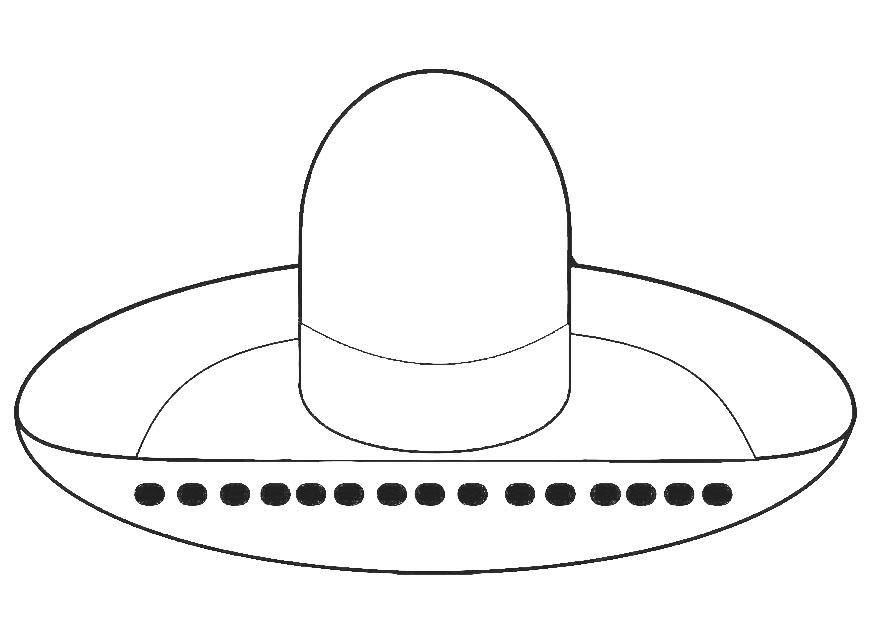 Disegno da colorare cappello - sombrero