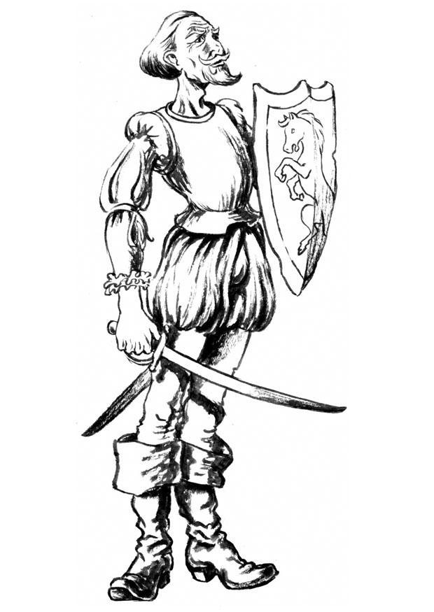 Disegno da colorare don quijote