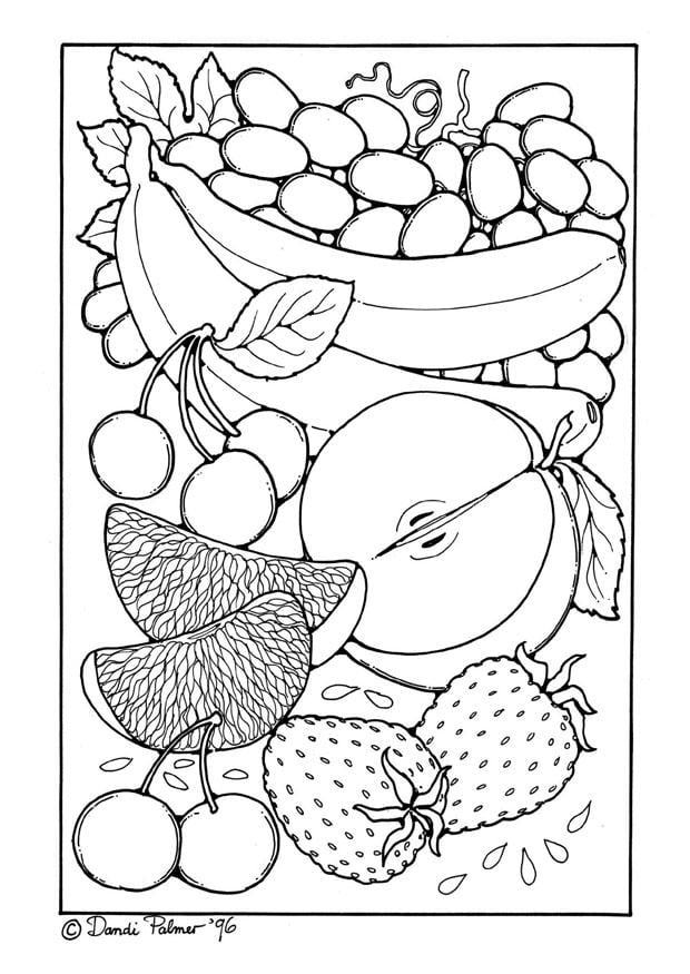 Disegno da colorare frutta