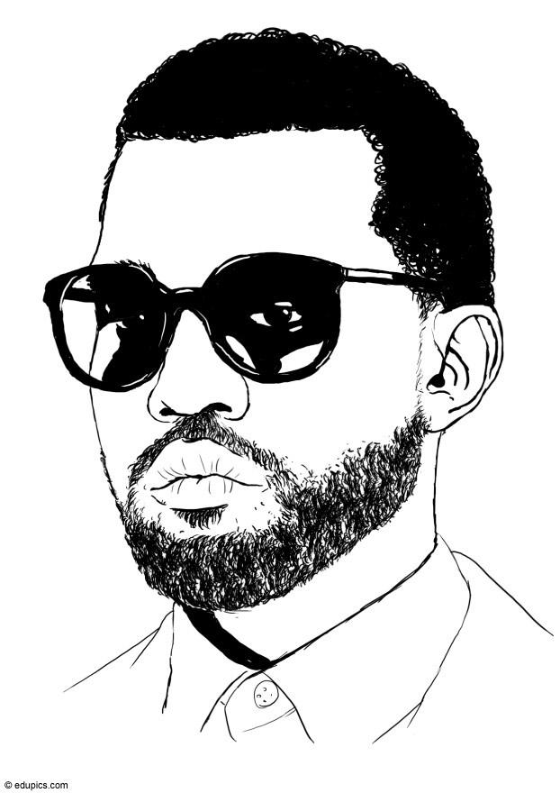 Disegno da colorare kanye west