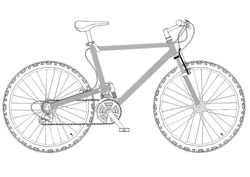 Disegno da colorare mountainbike