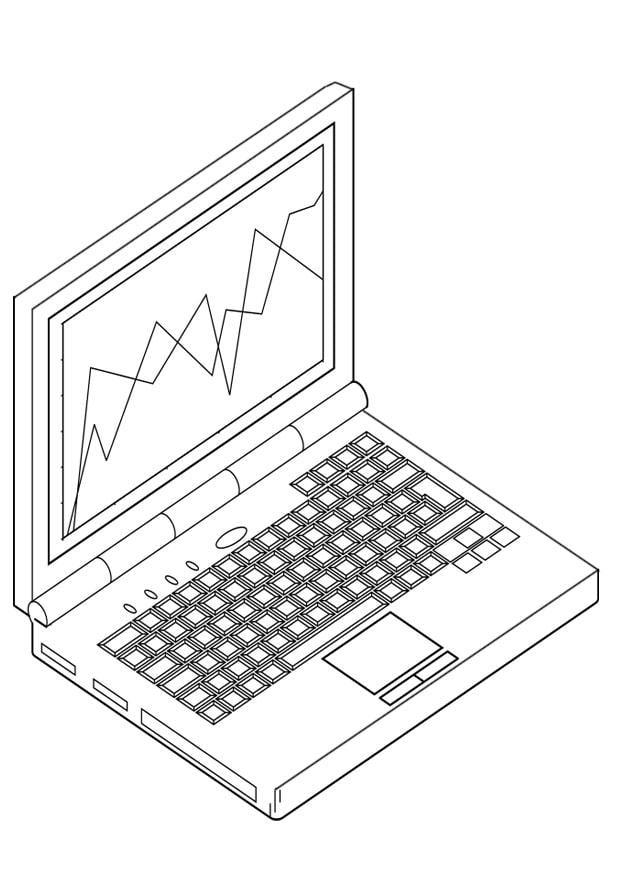 Disegno da colorare pc portattile