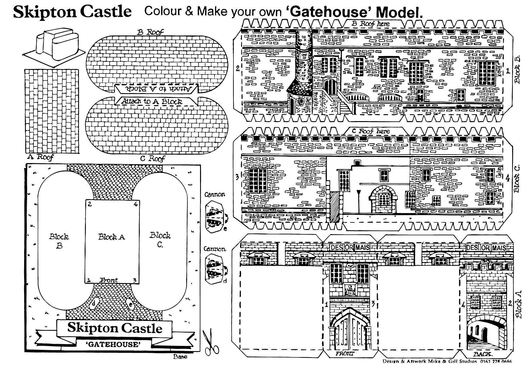 Disegno da colorare porte dentrata skipton