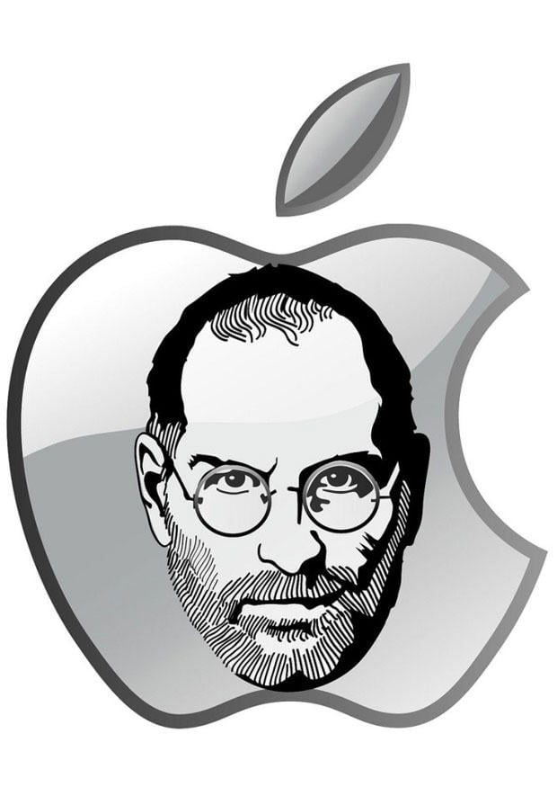 Disegno da colorare steve jobs - apple