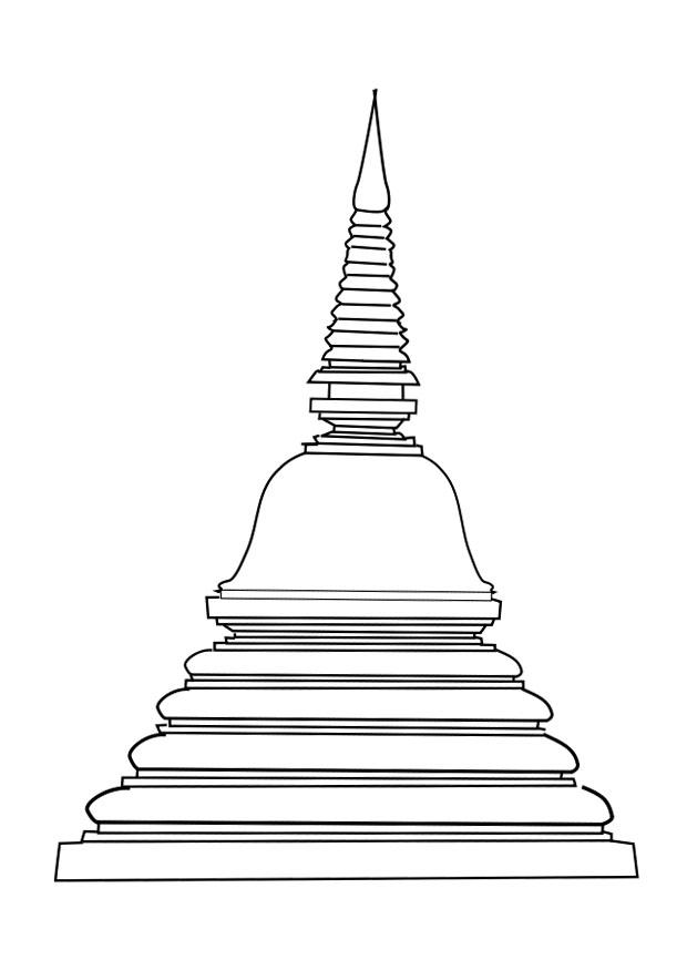 Disegno da colorare stupa