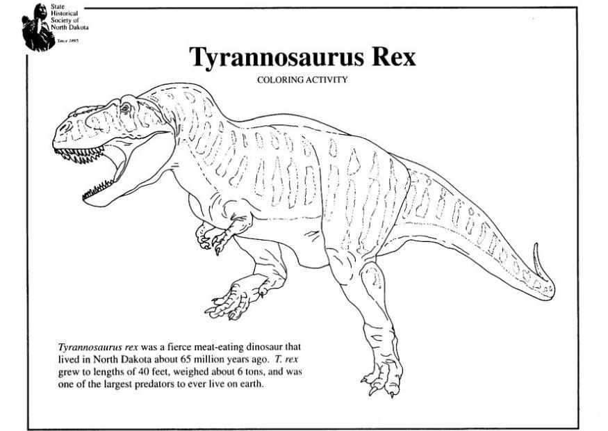 Disegno da colorare t-rex