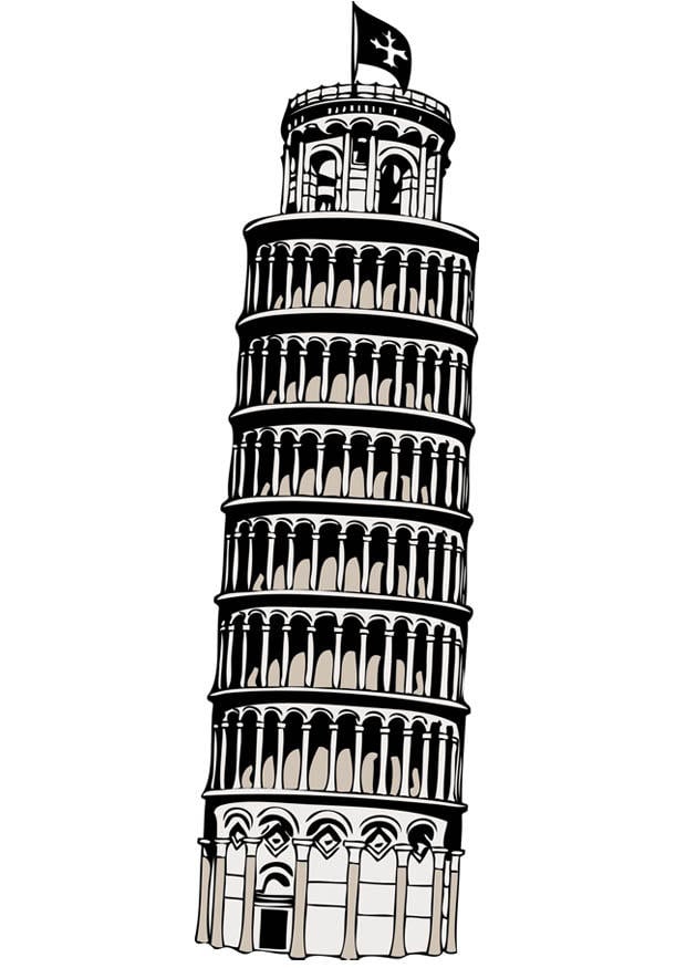 Disegno da colorare torre di pisa