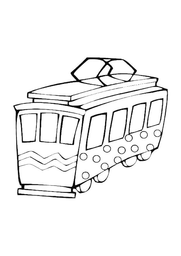 Disegno da colorare tram