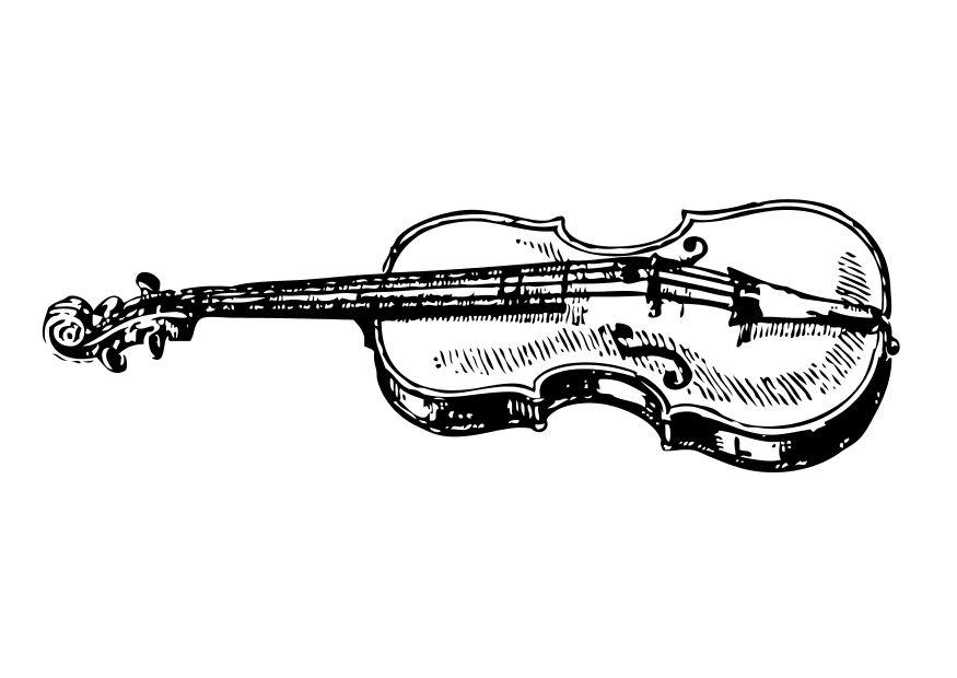 Disegno da colorare violino