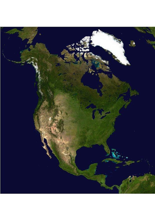 Foto immagine satellite nord-america