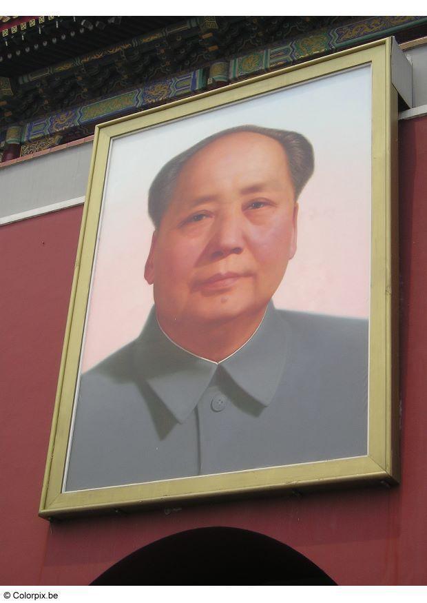 Foto mao zedong, leader del partito del repubblica cinese