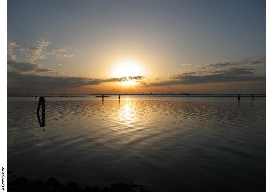 Foto tramonto a venezia