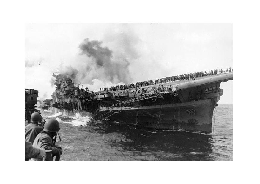 Foto uss franklin,1945