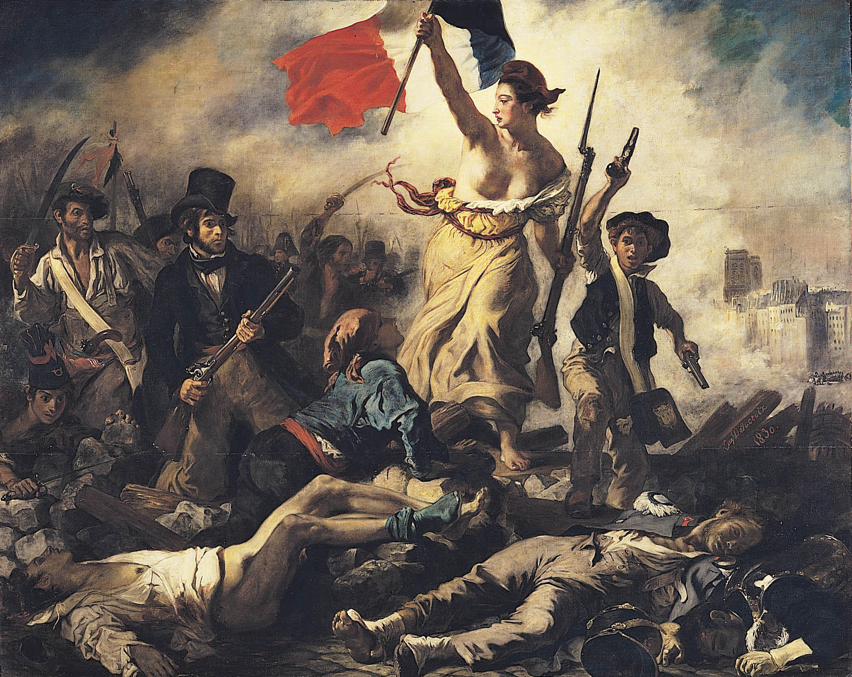 immagine eugene delacroix - liberty leading the people - rivoluzione francese