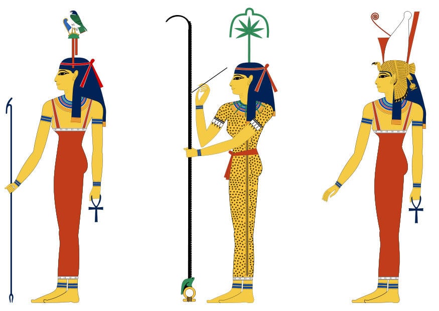 immagine hathor, seshat & mut