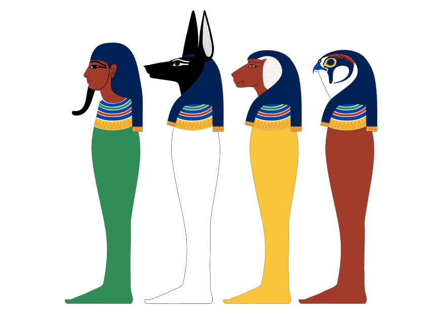 immagine i quattro figli di horus